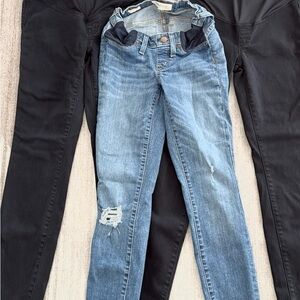3 Pairs Madewell Maternity Skinny Jeans